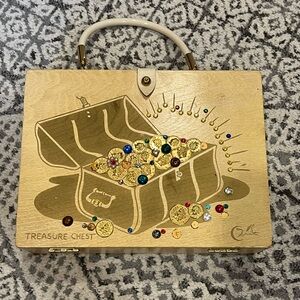 1970’s Enid Collin Wooden Box Bag-Treasure Chest